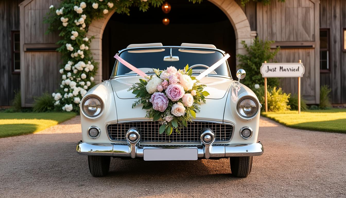 découvrez des idées élégantes de décoration de voiture pour mariage ainsi que les règles essentielles à respecter pour un trajet inoubliable et en toute sécurité.