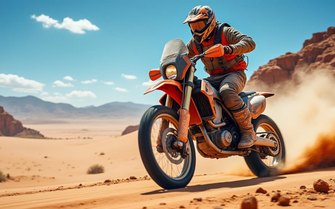 découvrez l'histoire fascinante et les défis extrêmes du paris-dakar en moto, une course mythique qui repousse les limites des pilotes à travers des terrains inhospitaliers.